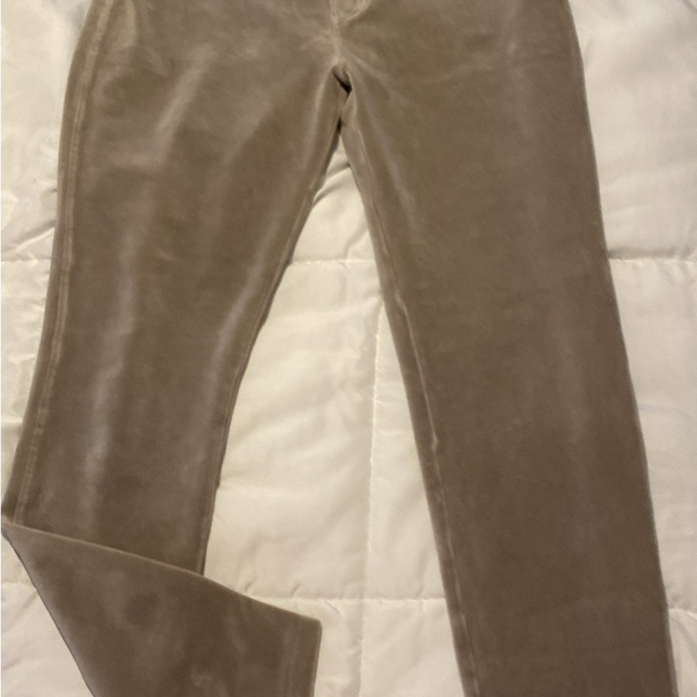HUE Plush Velvet Faux Zip Leggings Size Large